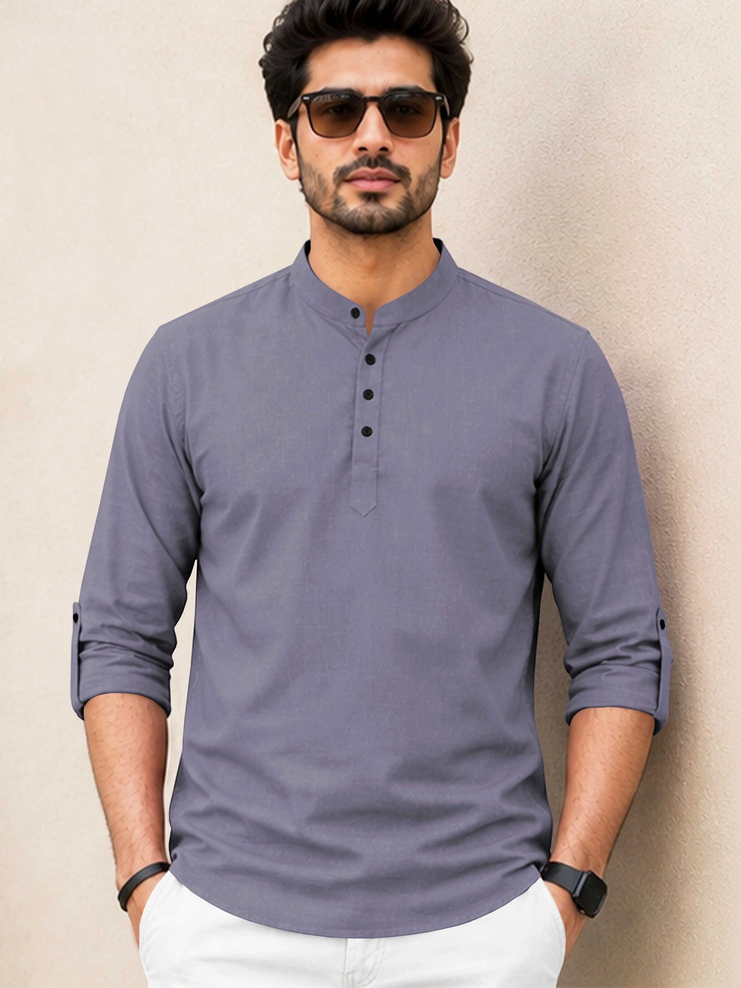 VeBNoR Men Thread Work Kurta