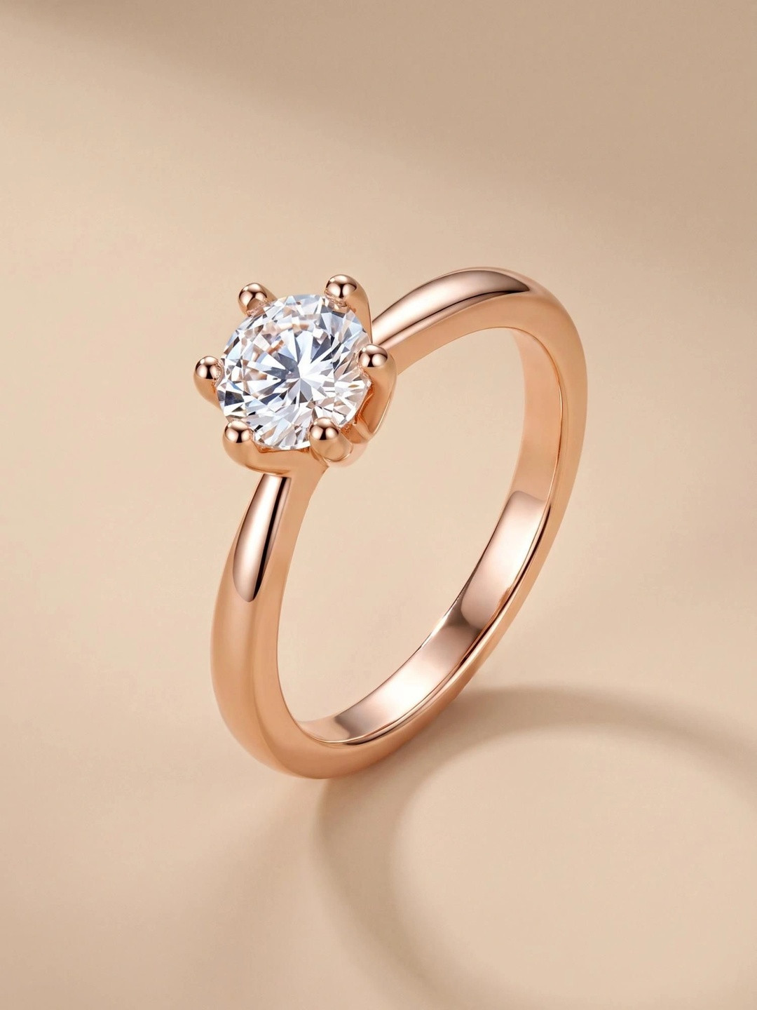 MYKI Rose Gold-Plated Adjustable Finger Ring