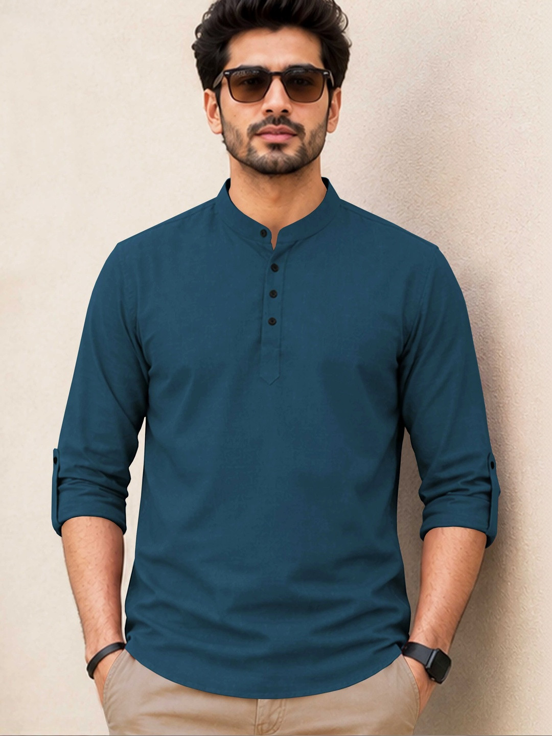 VeBNoR Men Thread Work Kurta