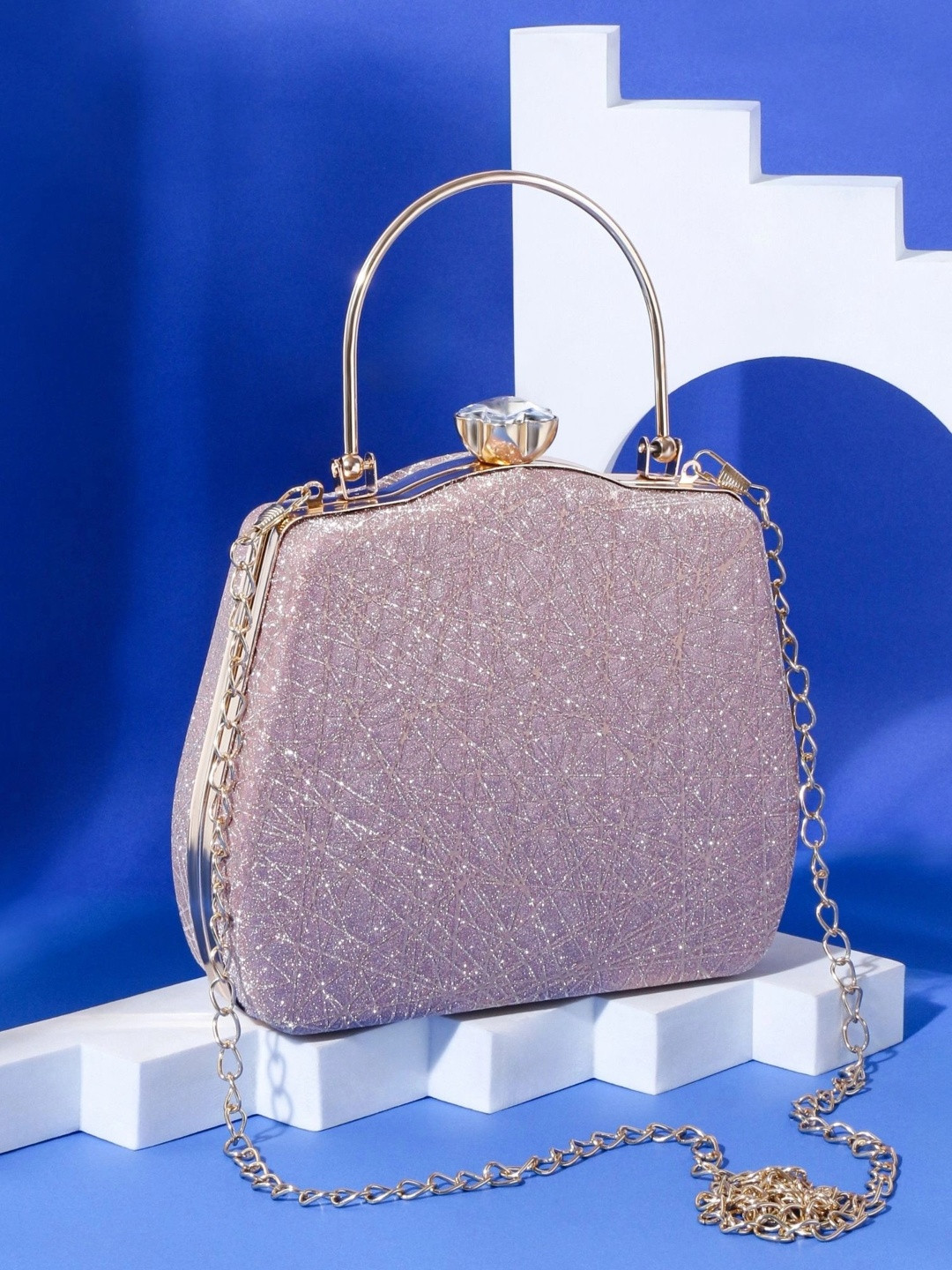 MISHA Textured Box Clutch