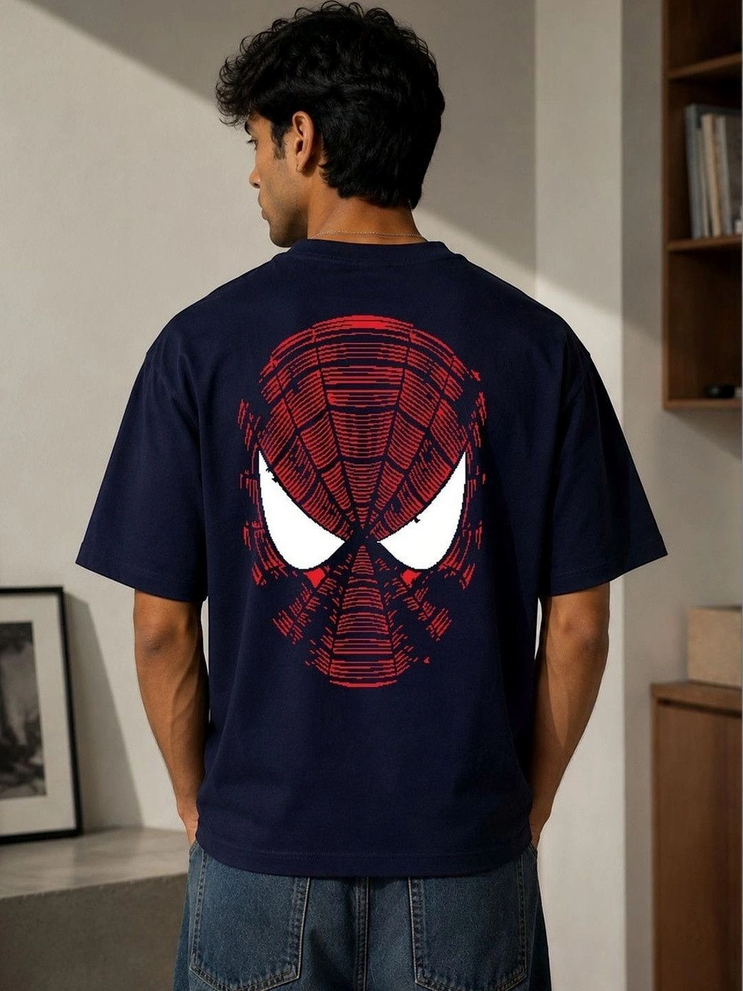 Navy Blue Spider-man Regular Fit T-shirt