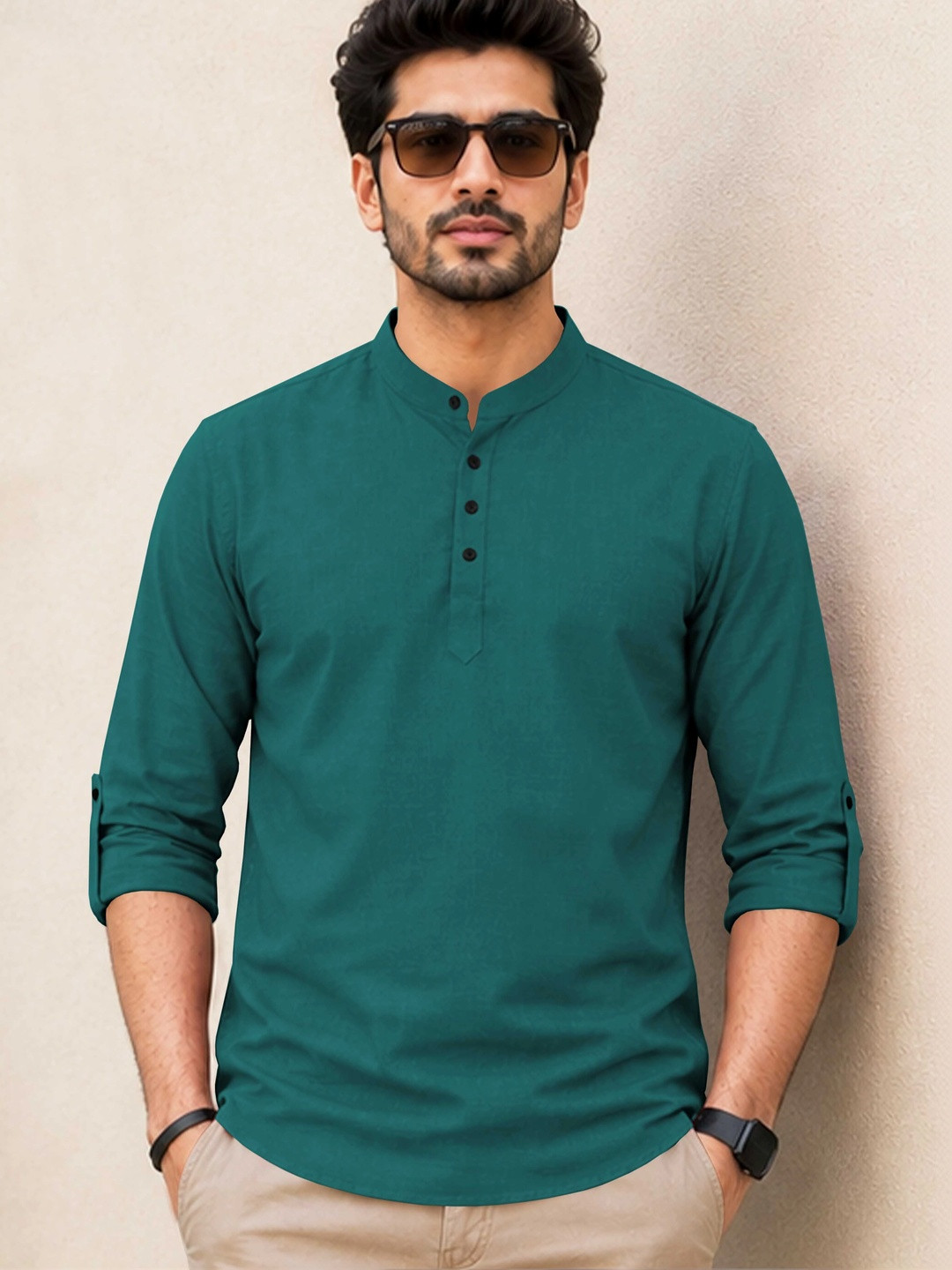 VeBNoR Men Thread Work Kurta