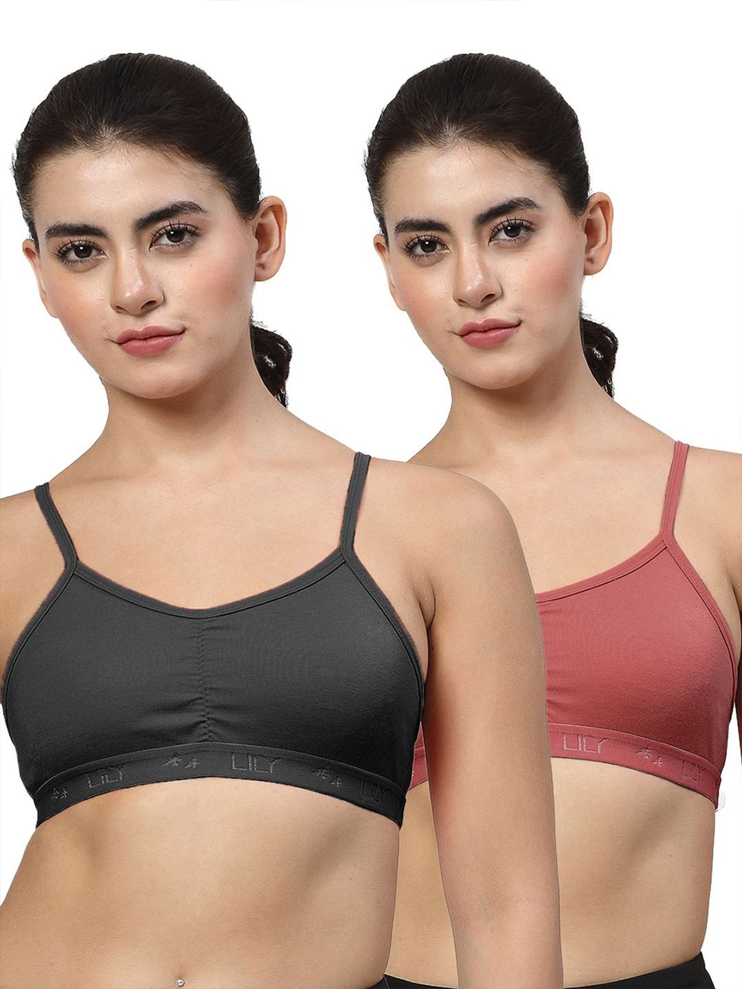 LILY Women Pack of 2 Seamless Full Coverage Bra