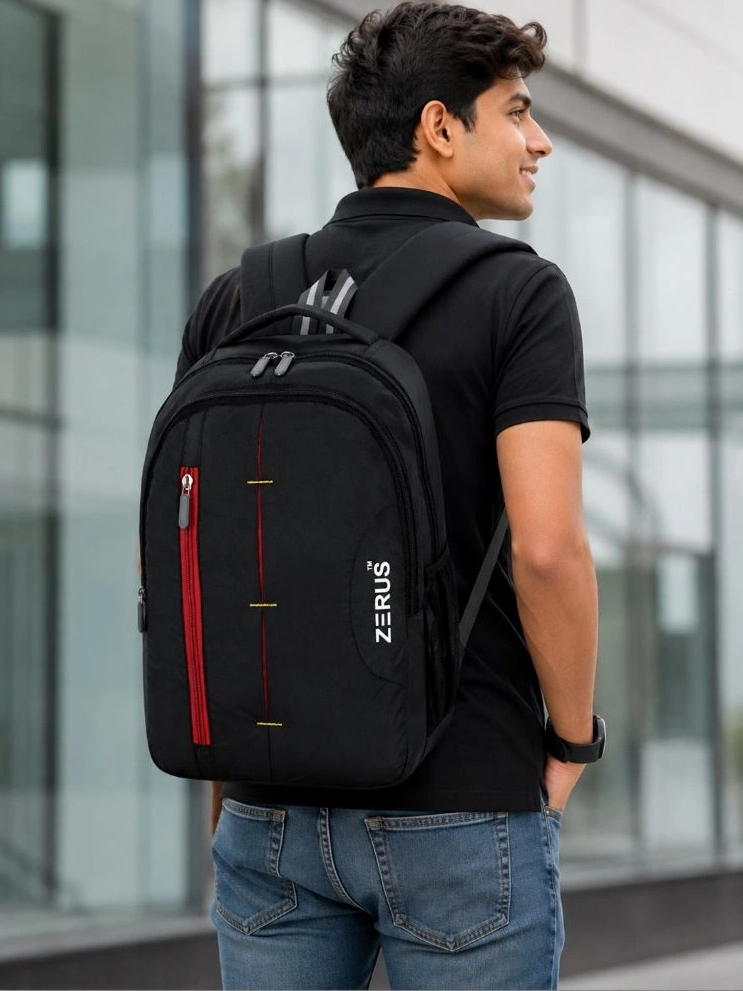 ZERUS Unisex Kids Brand Logo Backpack