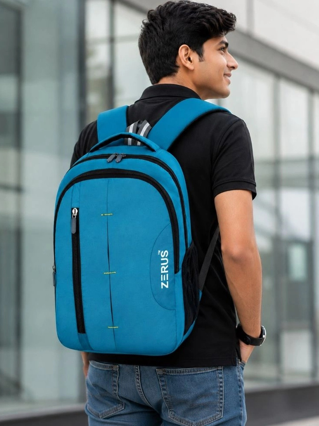 ZERUS Unisex Kids Brand Logo Backpack