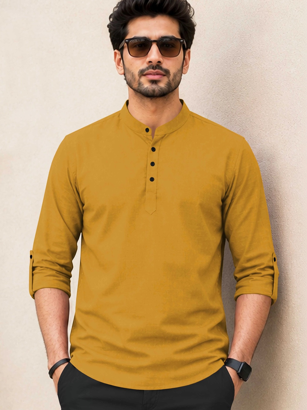 VeBNoR Men Thread Work Kurta