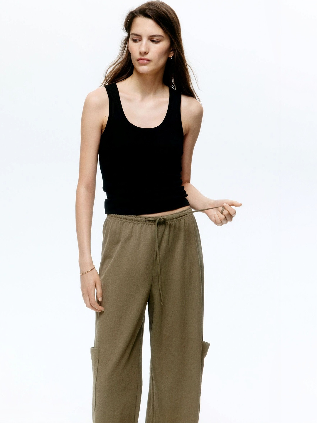 H&M Cargo Drawstring Trousers
