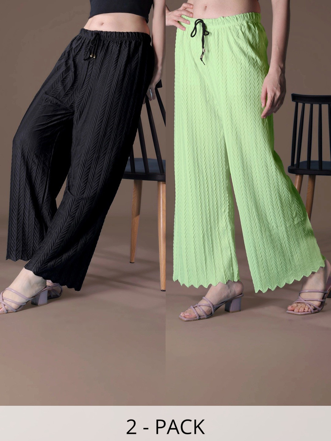 Tijarat Women 2 Knitted Palazzos