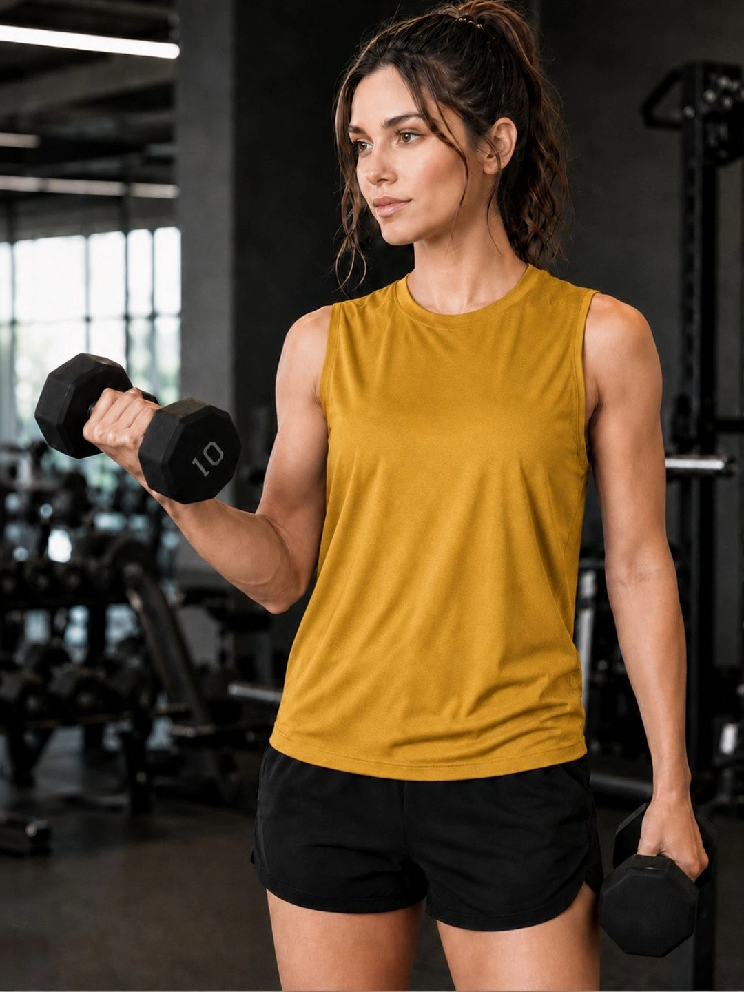 Raxedo Women Relaxed Fit Sleeveless Nylon For No Sweat Workout Vest