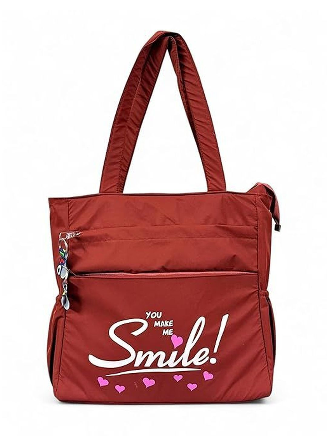 BUDDY CARES Women You Make Me Smile Print Shoulder Bag Tote Bag