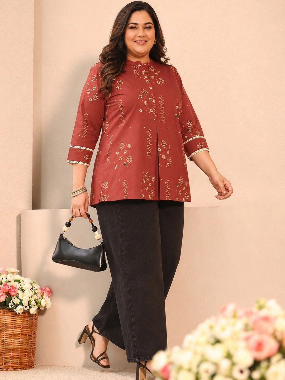 EXTRA LOVE BY LIBAS Ethnic Motifs Printed Kurti