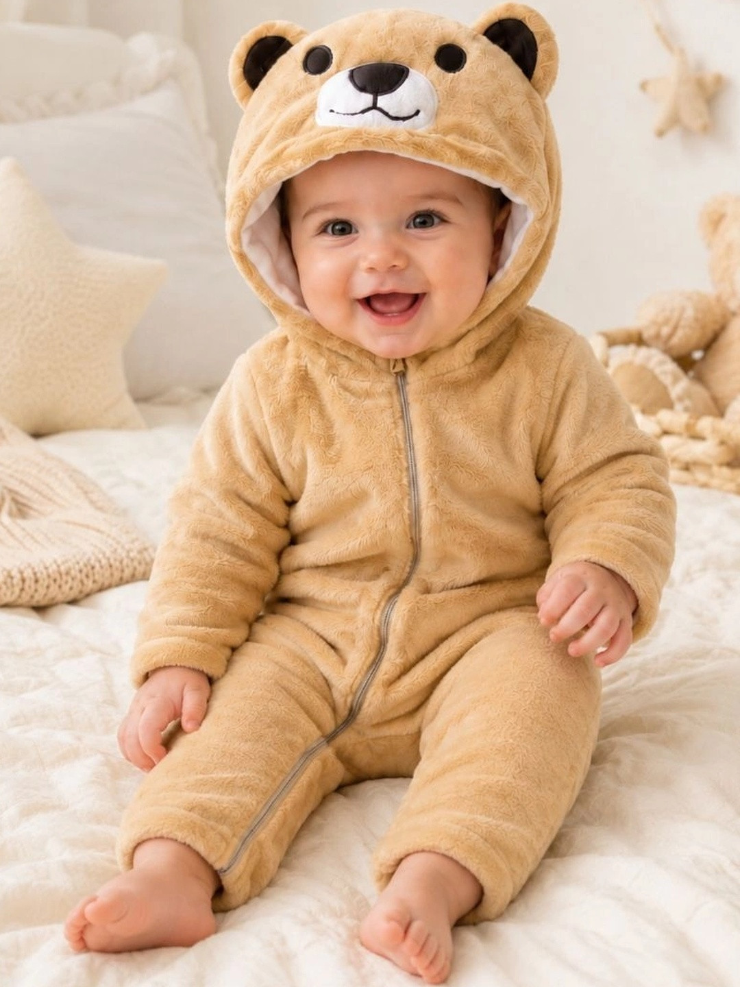 Cuddleloom Infant Girls Hooded Rompers