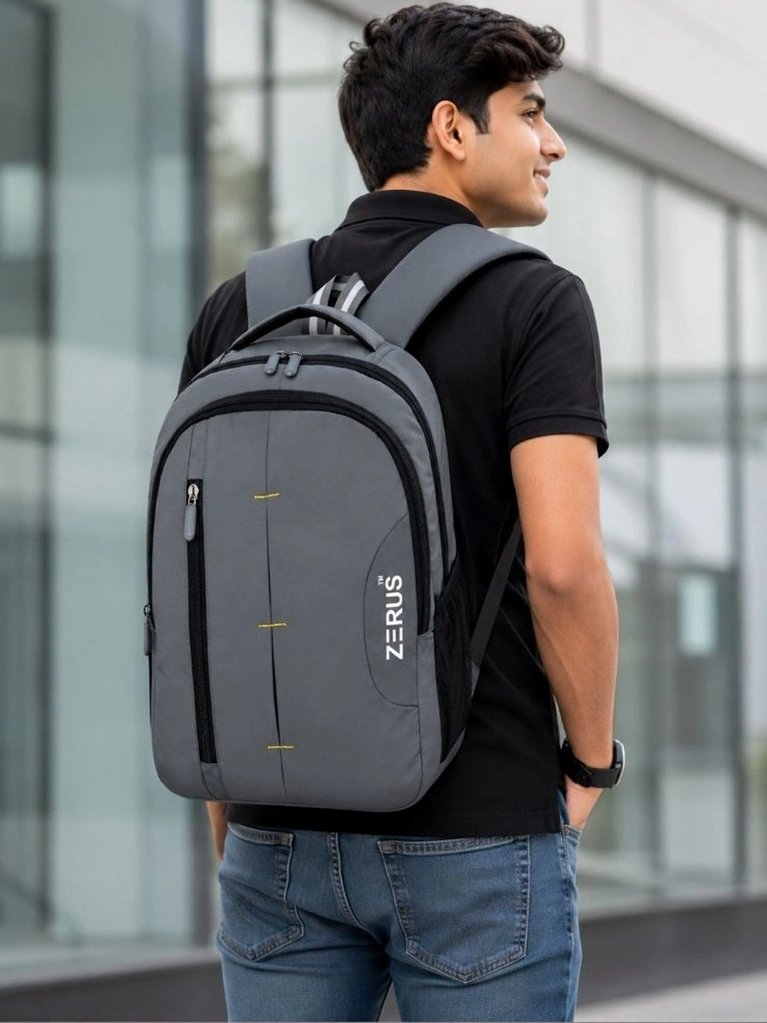 ZERUS Unisex Kids Brand Logo Backpack