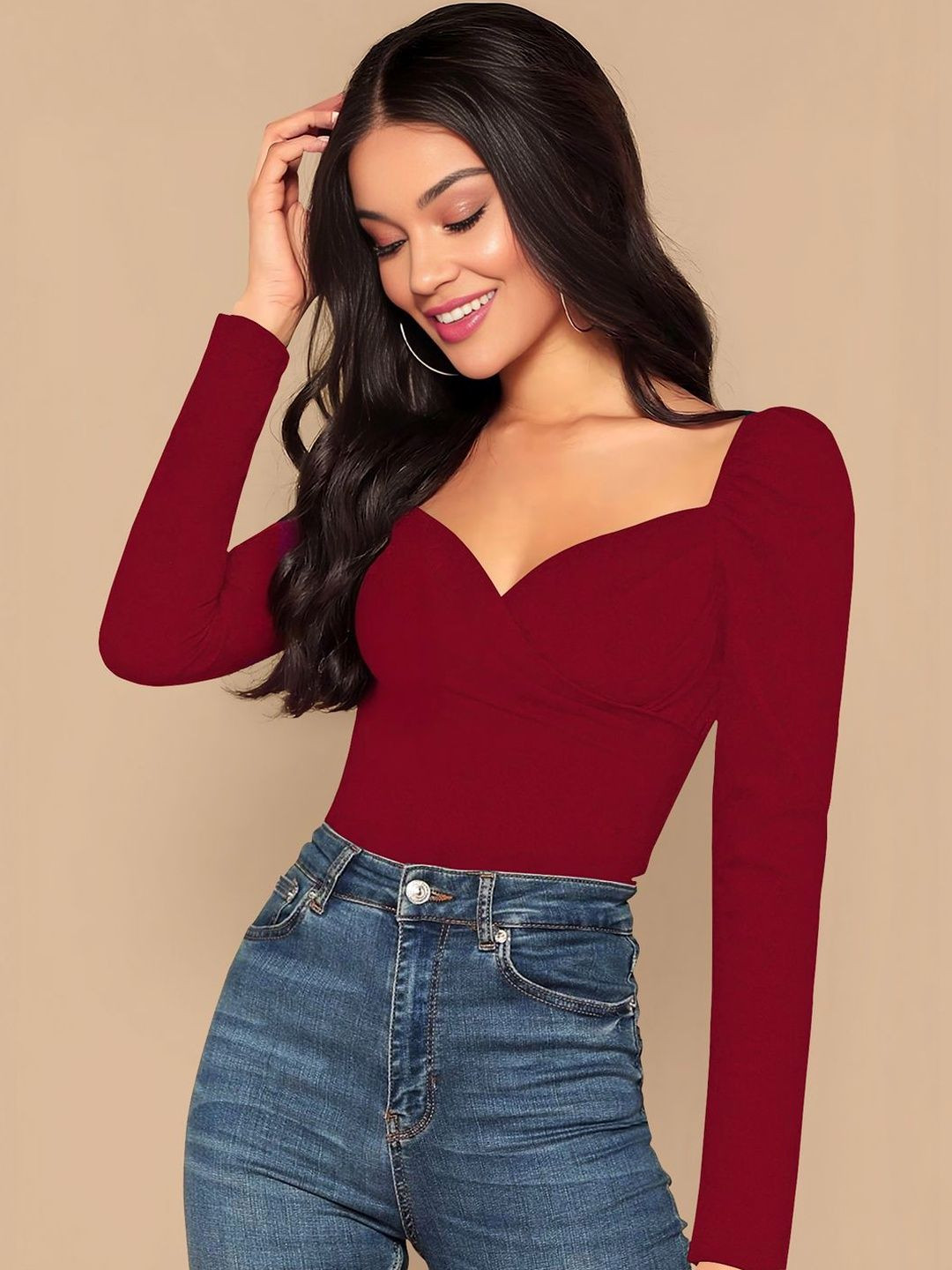Maheshvi Sweetheart Neck Top