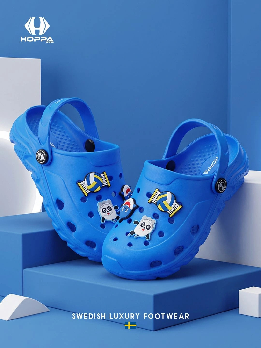 Hoppa Coucci Kids Royal Blue Kids Clogs