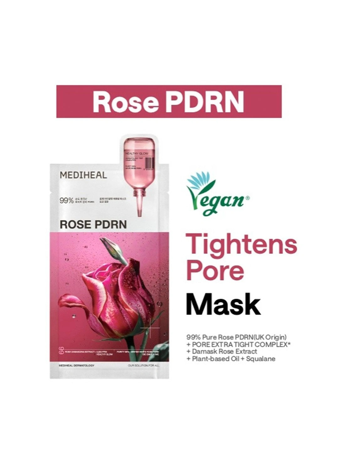 MEDIHEAL Rose PDRN Essential Sheet Mask - 24 ml
