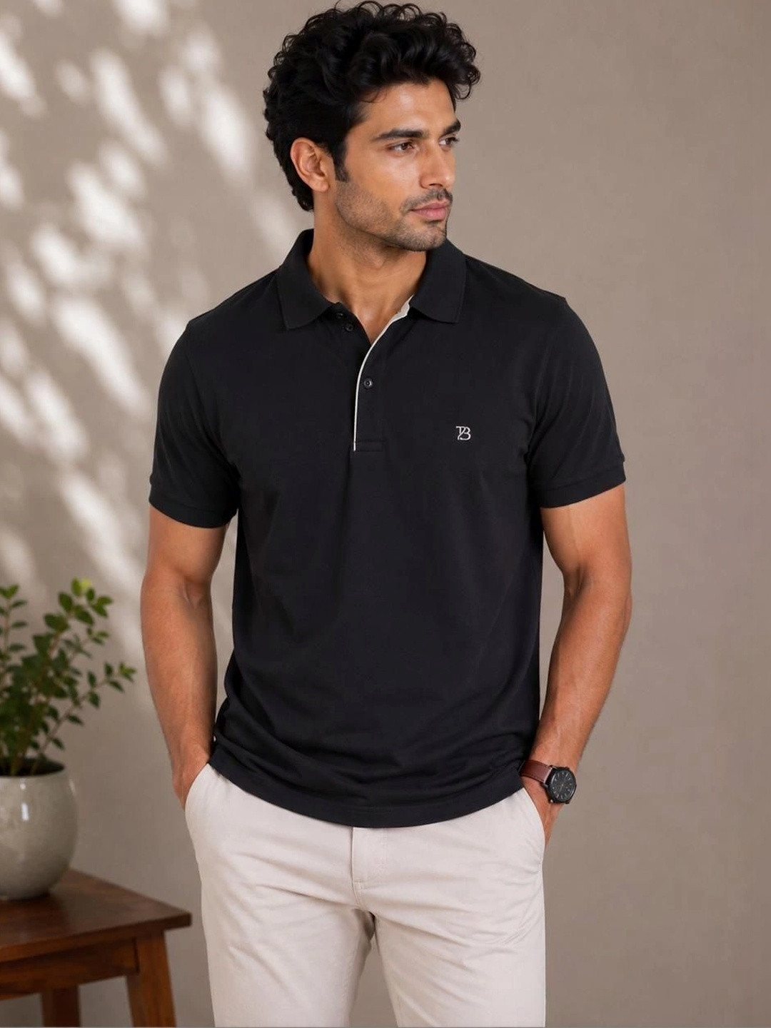 GEE 5 Men Brand Logo Polo Collar T-shirt