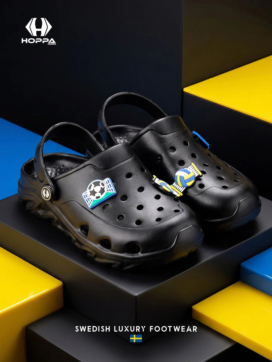 Hoppa Coucci Kids Black Kids Clogs