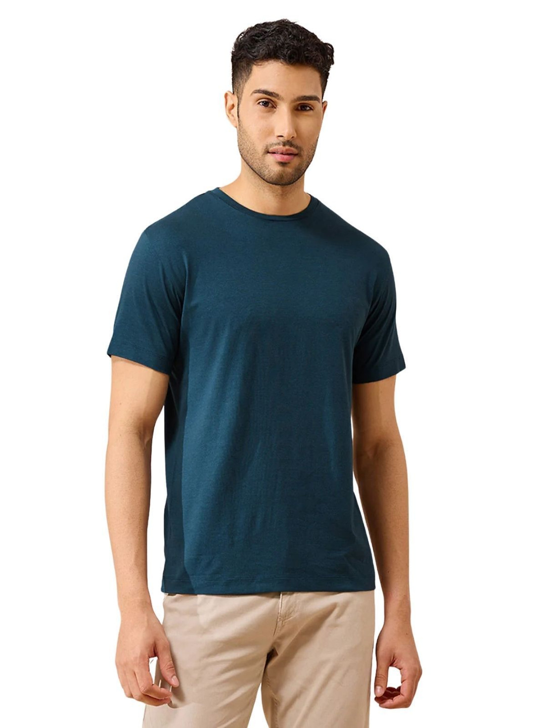 Wellbi Crew Neck Short Sleeves Regular Fit Bamboo T-Shirt