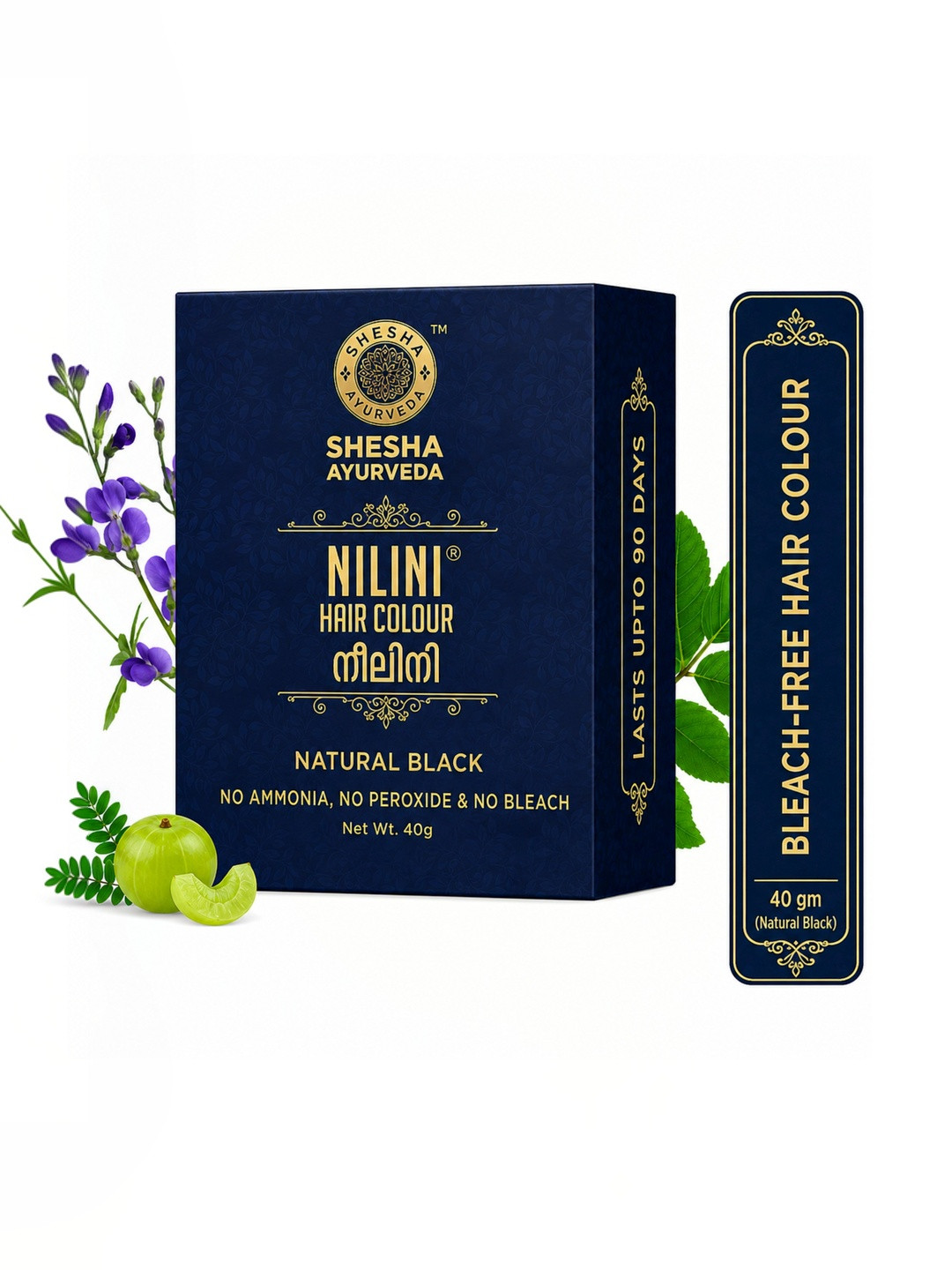 SHESHA AYURVEDA Nilini Bleach free Hair Colour Natural Black - 40G