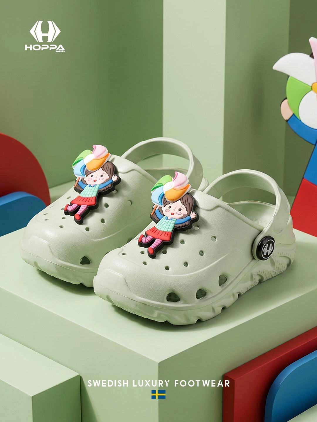 Hoppa Coucci Kids Mint Kids Clogs