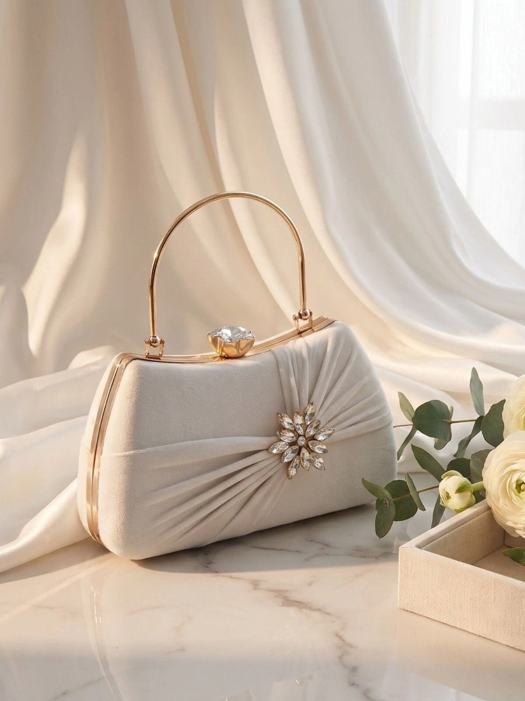 Anouk Embellished Box Clutch