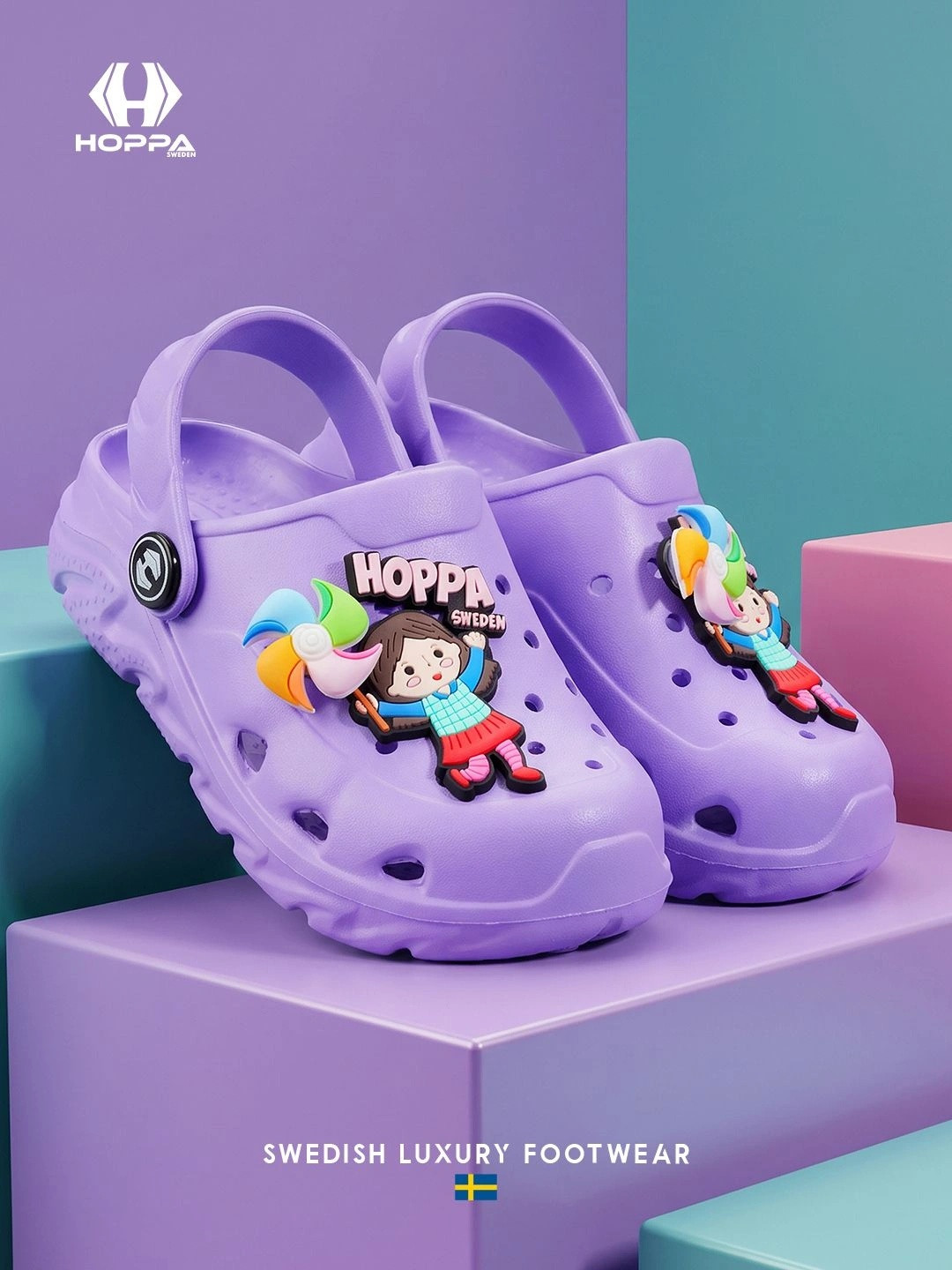 Hoppa Coucci Kids Lavender Kids Clogs