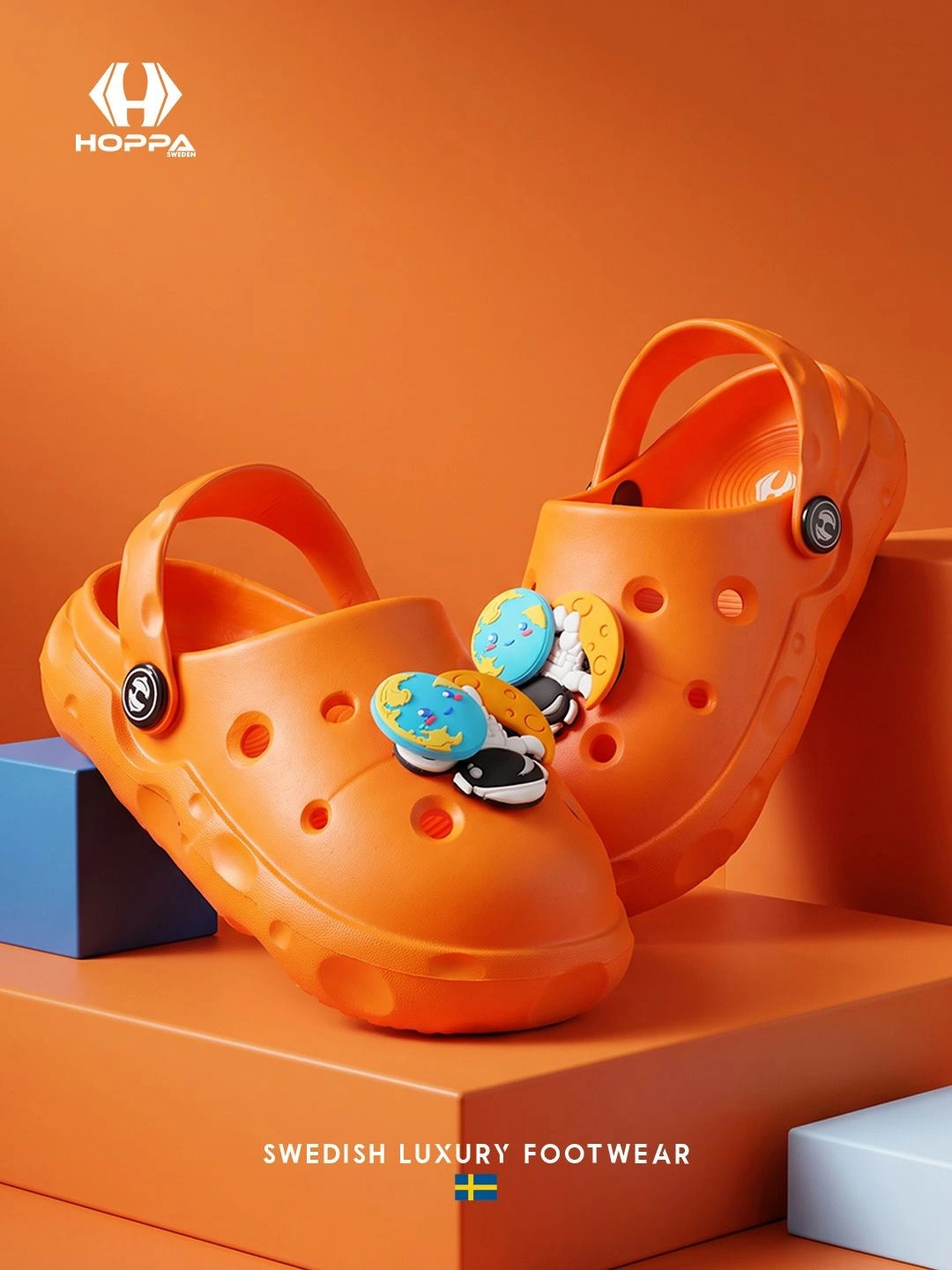Hoppa Buzz Orange Kids Clogs
