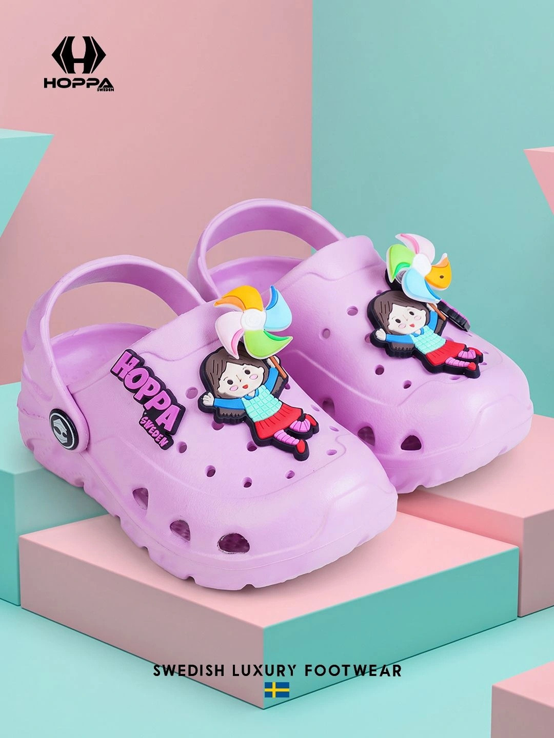 Hoppa Coucci Kids Baby Pink Kids Clogs