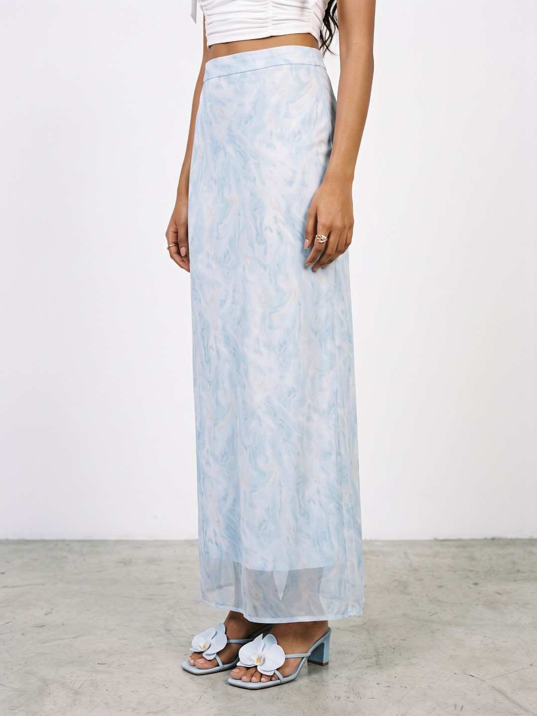 Phosphorus Women Abstract Printed Maxi Straight Skirt