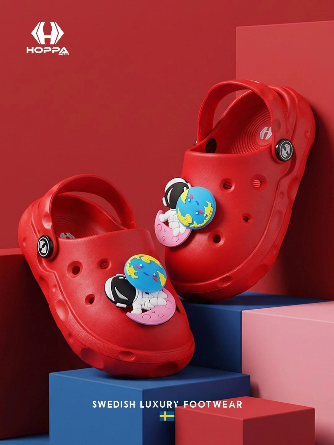 Hoppa Buzz Red Kids Clogs