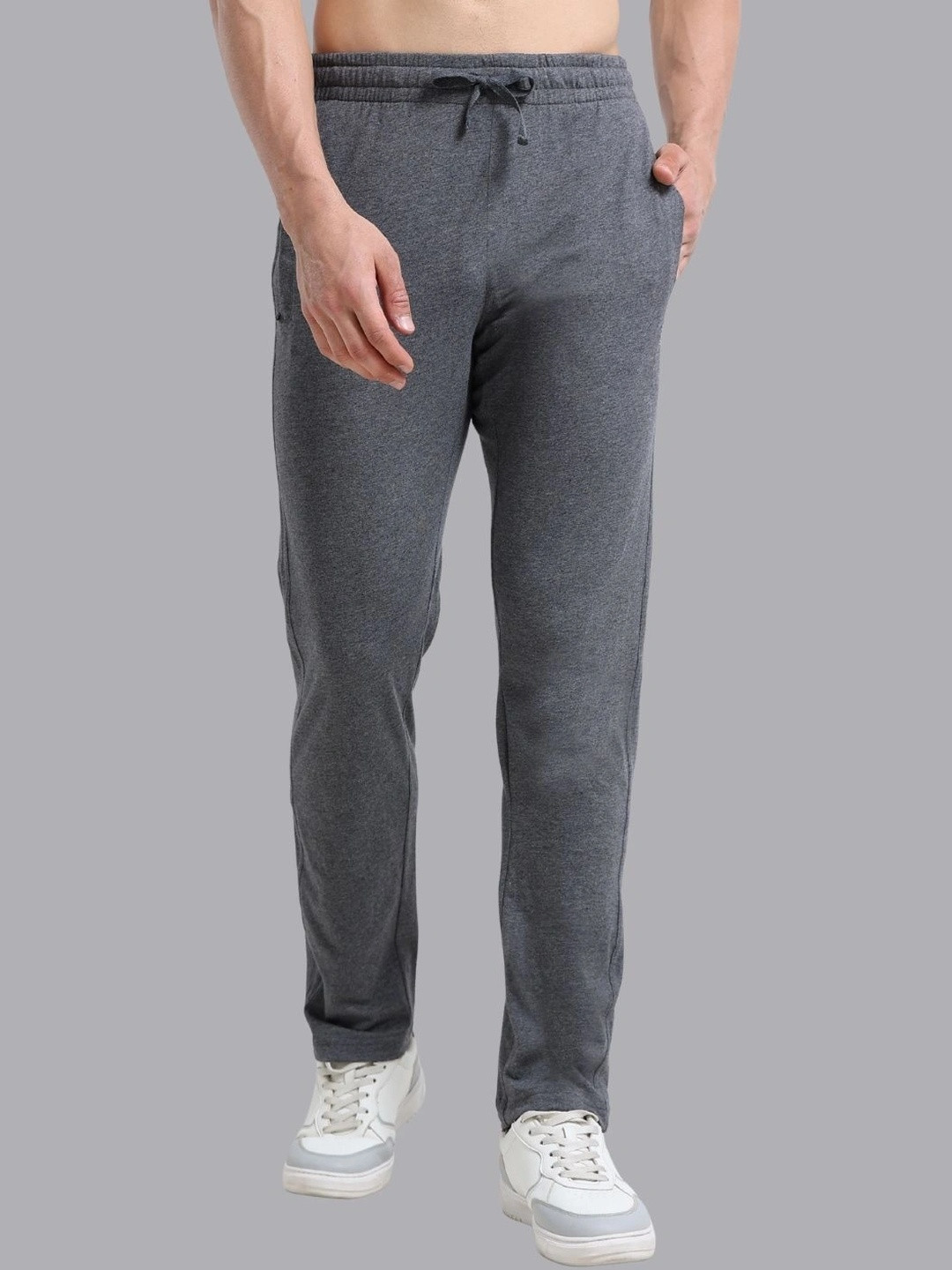 FASO Men Charcoal Grey Organic Cotton Track Pants