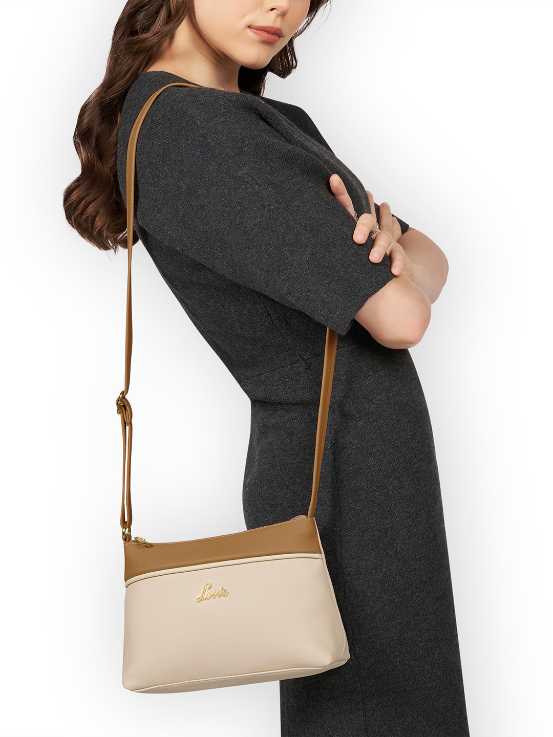 Lavie Women Vionna Colourblocked Top Zip Sling Bag
