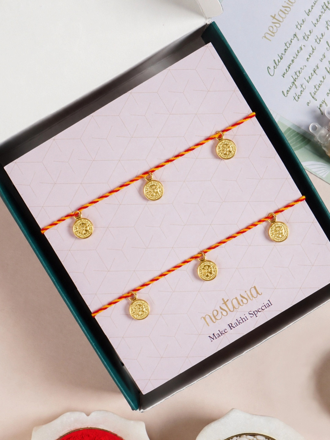 Nestasia Prosperity Coin Rakhi Set