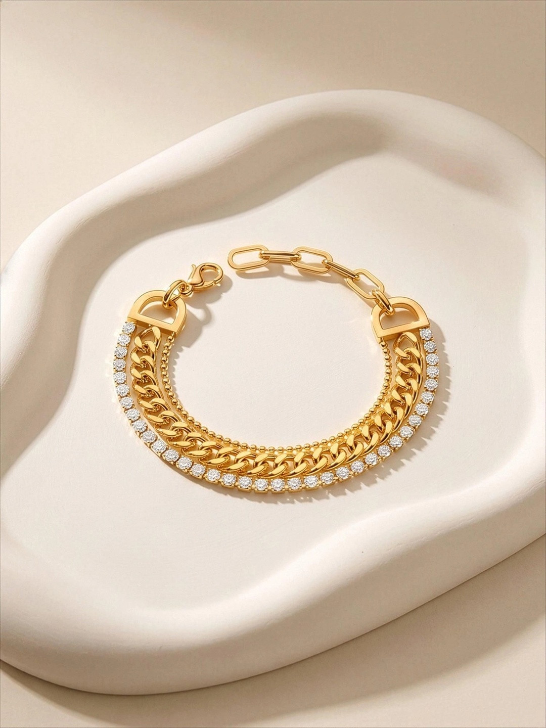 IXIA by Giva Women Gold-Plated Multistrand Bracelet
