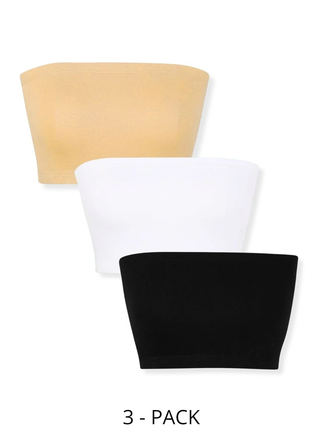 mackly Pack of 3 Bandeau Bra Full Coverage