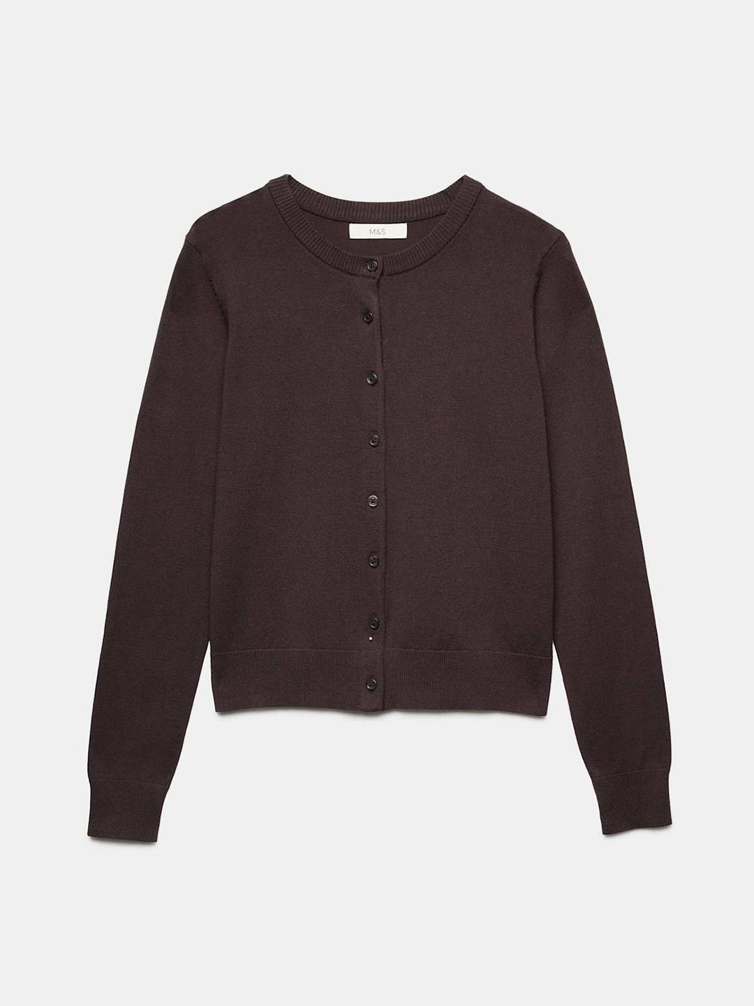 Marks & Spencer Stretch Viscose Crew Cardigan