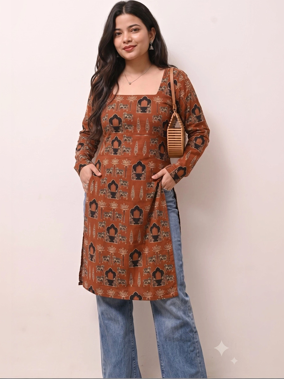 kipek Women Ethnic Motifs Printed Indie Prints Kurta