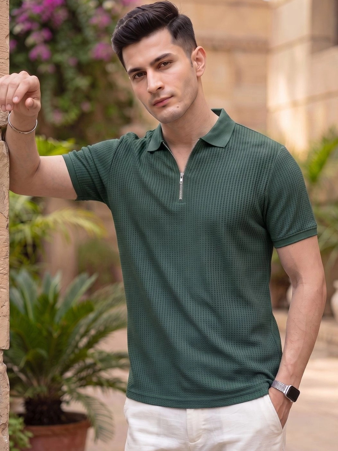 Cool Plus Men Polo Collar T-shirt