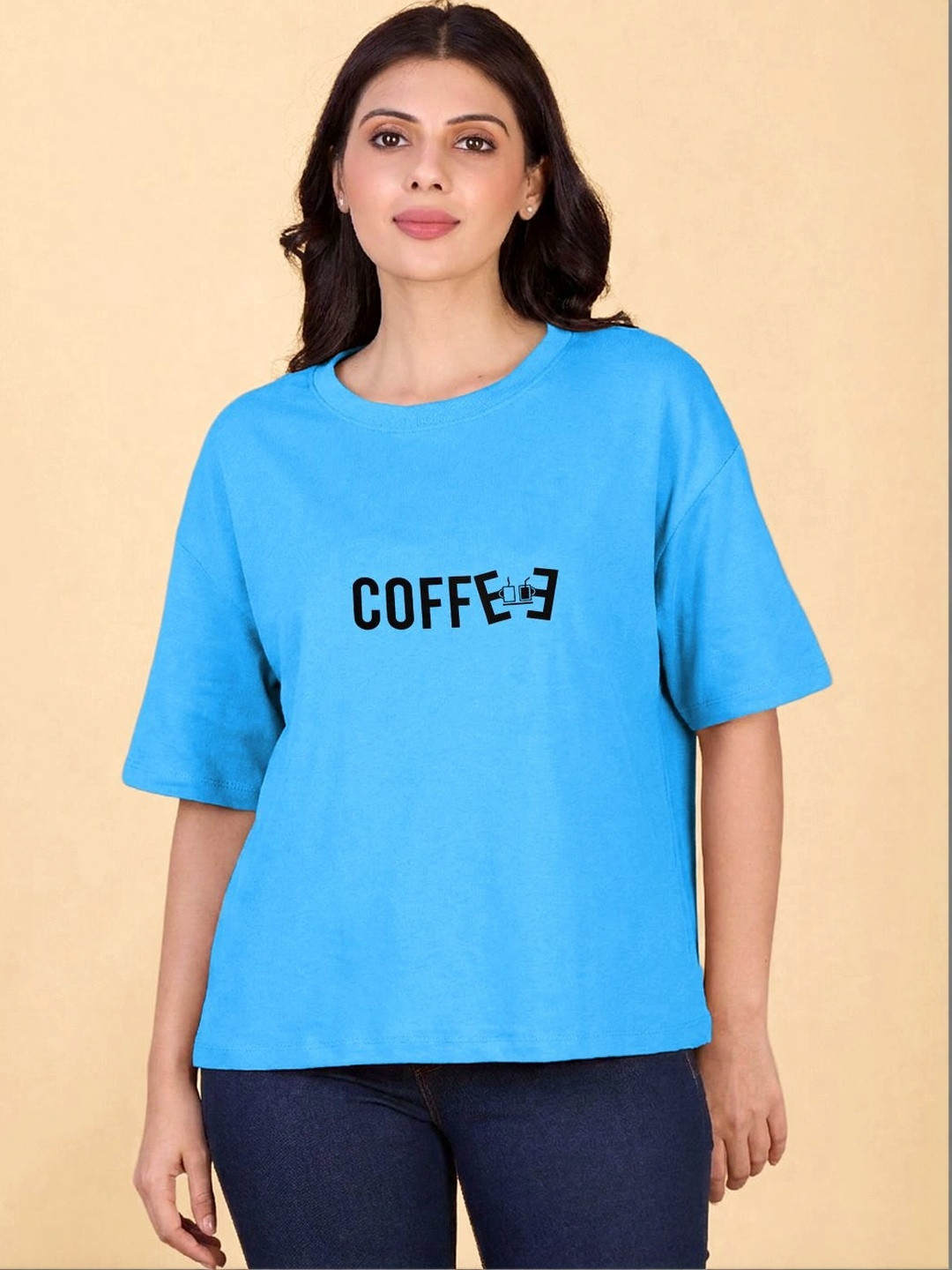 LYRA Women Typography Printed Drop-Shoulder Sleeves Anti Odour T-shirt