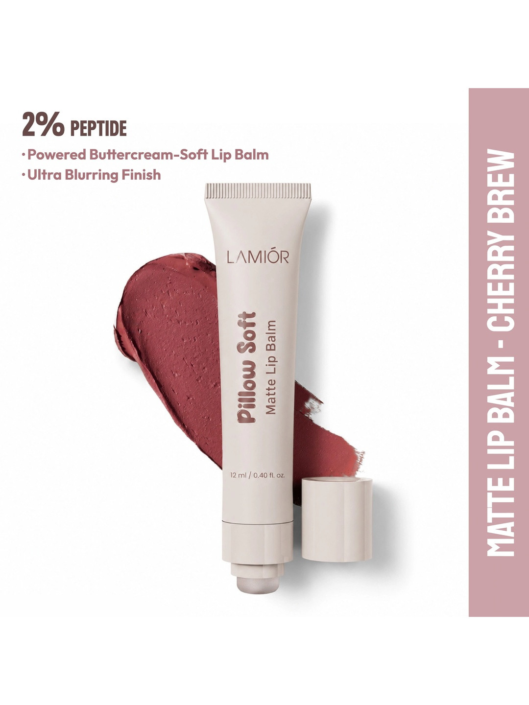 LAMIOR Pillow Soft Matte Lip Balm - 12 ml - Cherry Brew