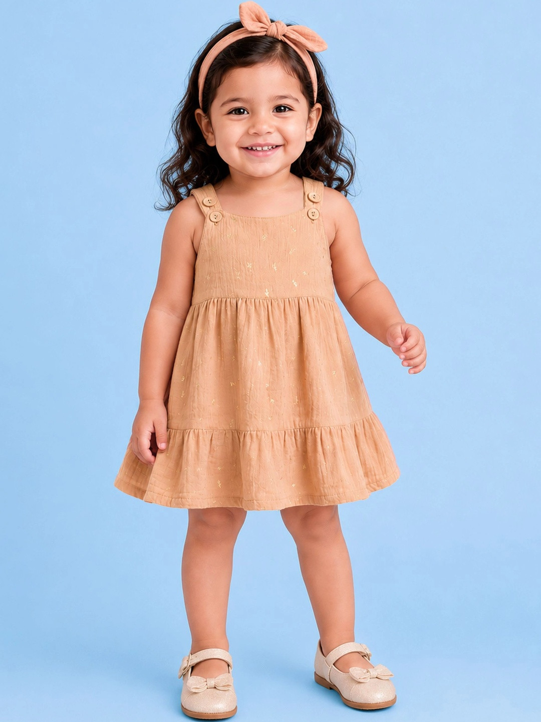 Kidbea Floral Print Organic Cotton A-Line Dress