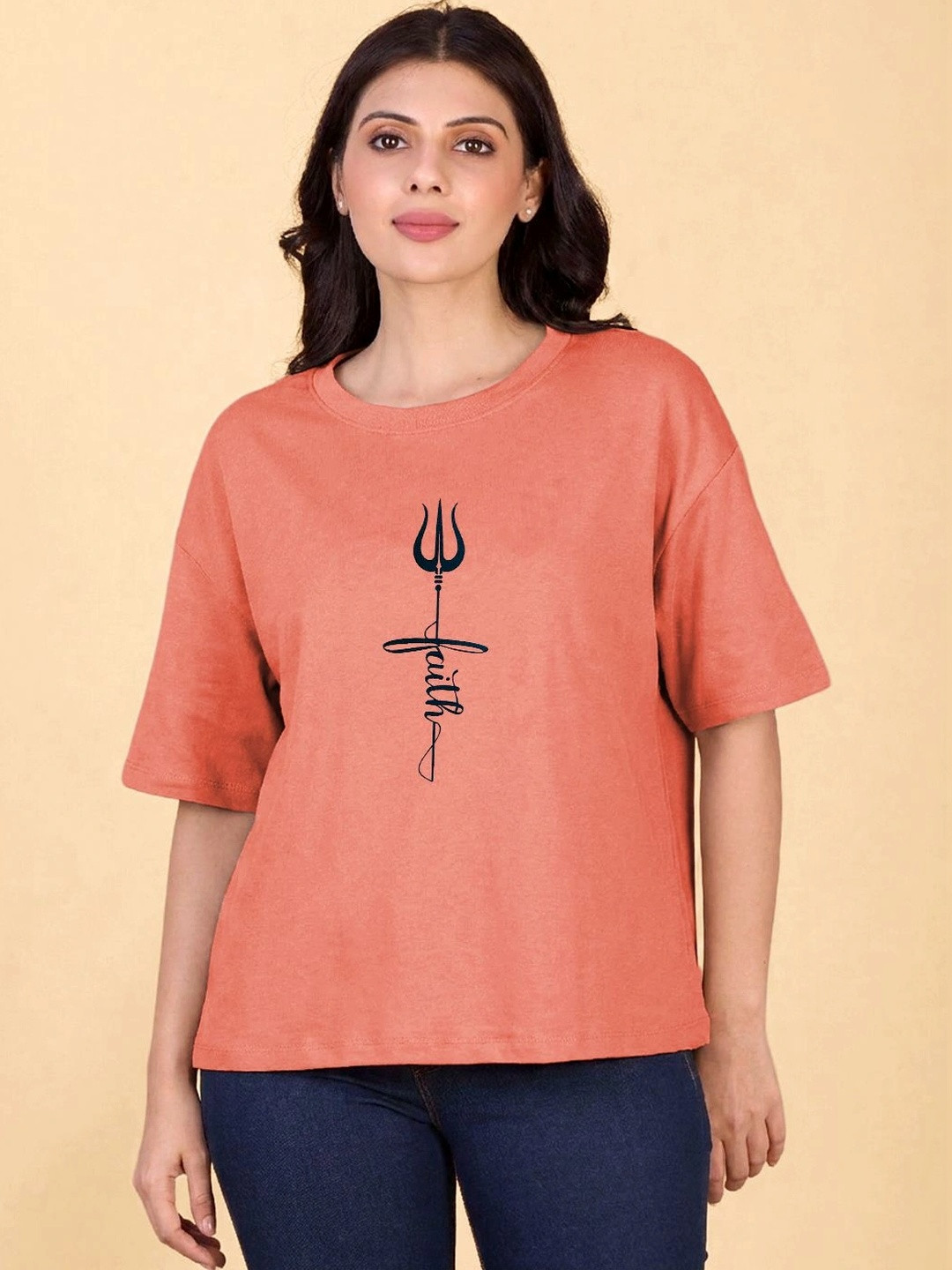 LYRA Women Typography Printed Drop-Shoulder Sleeves Anti Odour T-shirt