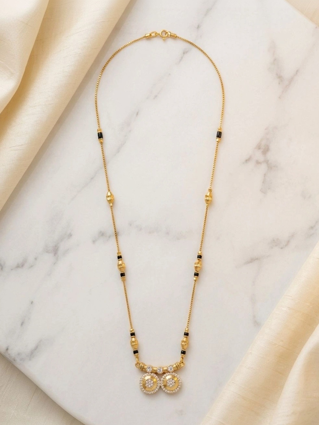 Anouk Gold-Plated Artificial Stones Mangalsutra