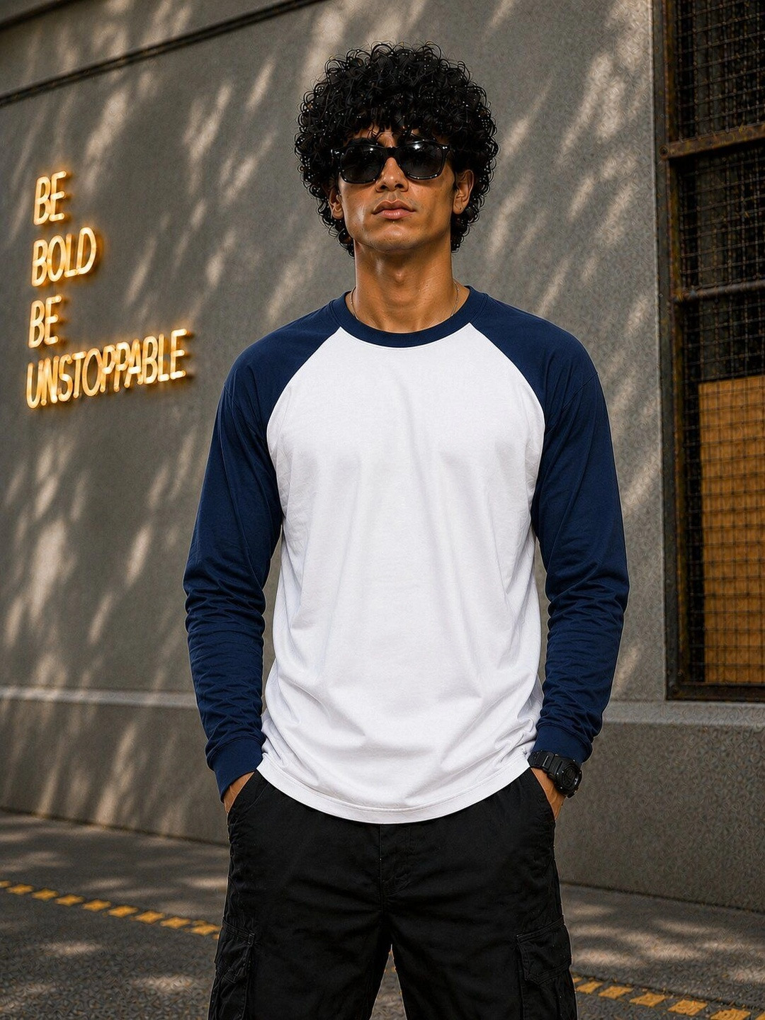 Be Crazy Men Colourblocked T-shirt