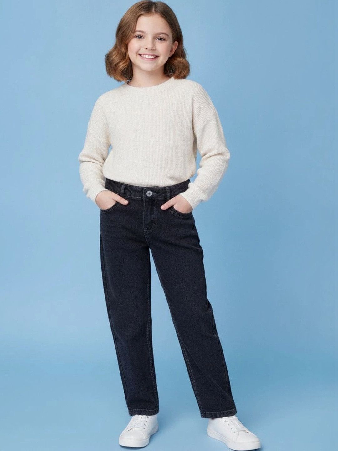 V-Mart Girls Regular Fit Mid-Rise Jeans