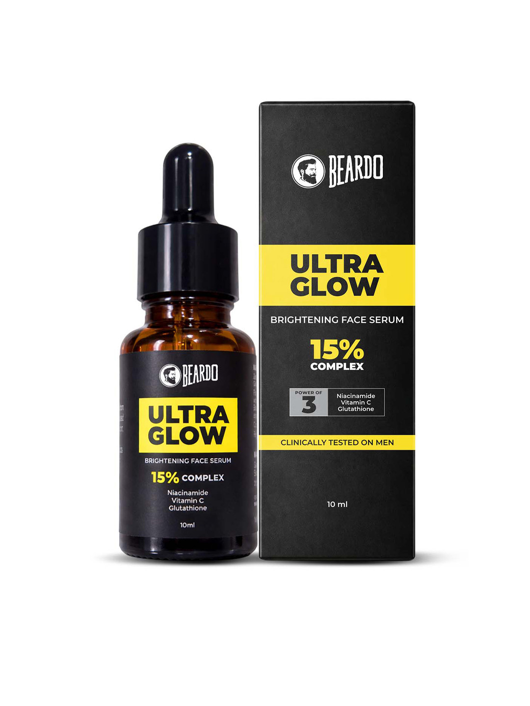 BEARDO Ultra Glow Brightening Face Serum with Niacinamide & Vitamin C - 10 ml