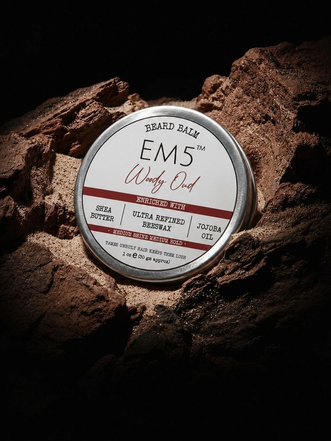 EM5 Woody Oud Beard Balm- 30 g- Natural