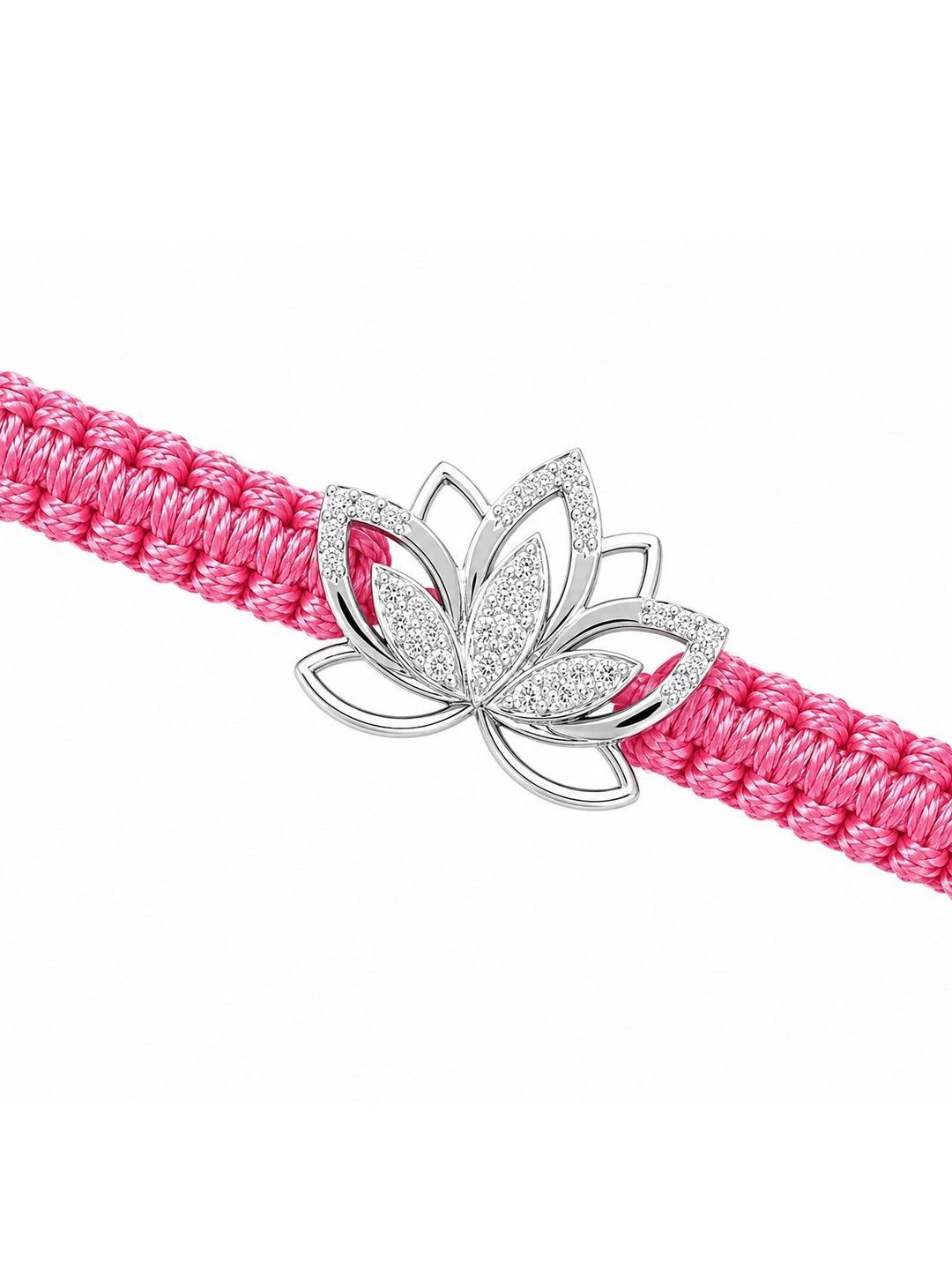 Nishani 925 Silver Lotus Rakhi Pendant