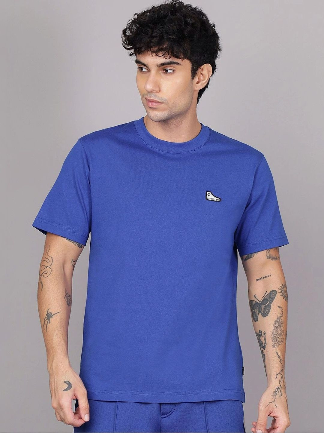 Converse Unisex Shoe Embroidered Cotton T-shirt